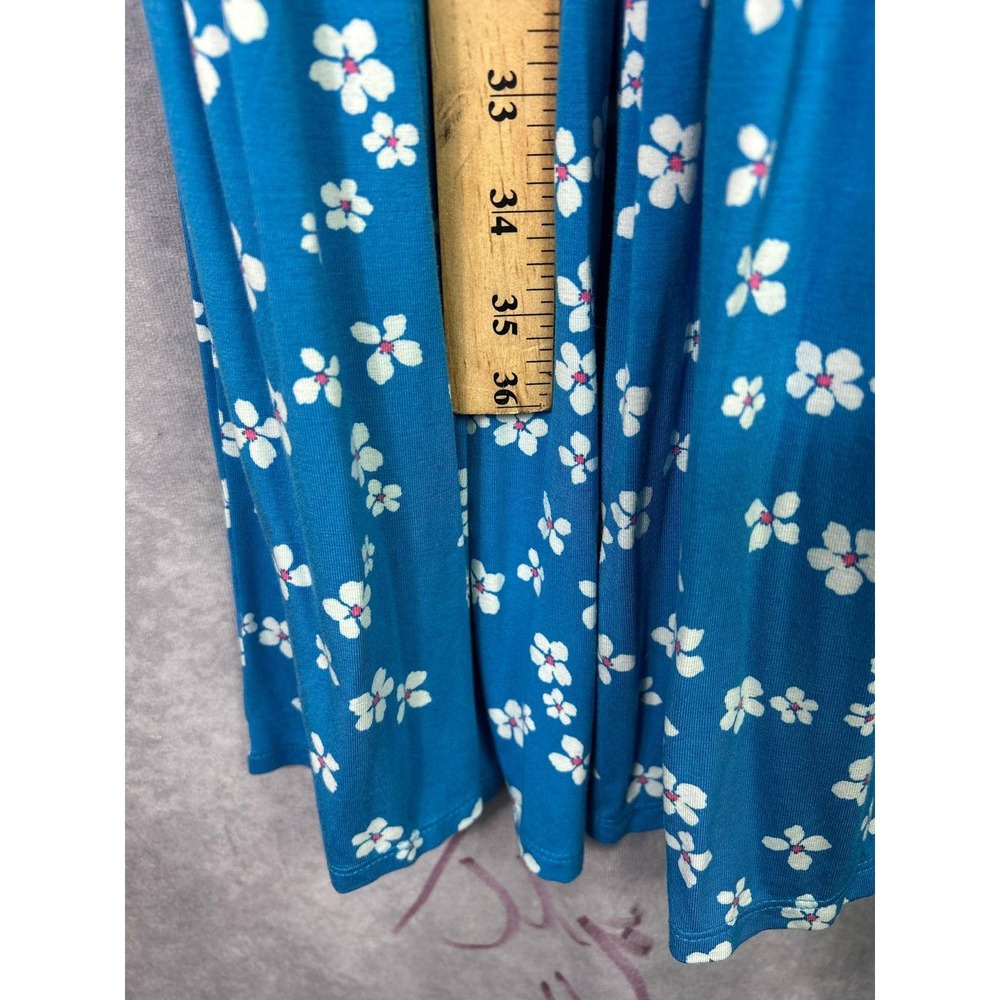 Draper James Faith Flutter‎ Sleeve Dress Blue Aster Floral Tiered XL - Picture 10 of 10